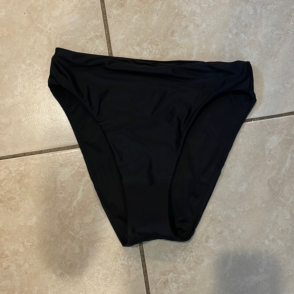 Black JCrew high waisted bikini bottom